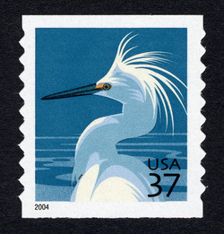 Snowy Egret - 2004 Date United States Postage Stamp