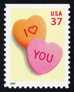 Candy Hearts United States Postage Stamp | Love