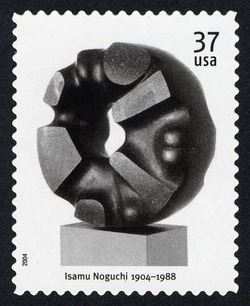 Black Sun United States Postage Stamp | Isamu Noguchi Sculptures