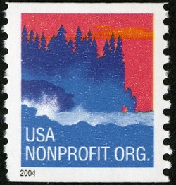 Sea Coast - NonProfit Org - 2004 Date - Horizontal Imperforate United States Postage Stamp