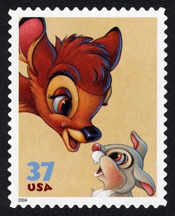 Bambi and Thumper United States Postage Stamp | Disney Characters