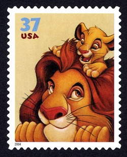 Mufasa and Simba United States Postage Stamp | Disney Characters