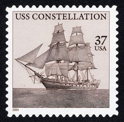 USS Constellation United States Postage Stamp