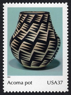 Acoma Pot United States Postage Stamp | Art of the American Indian