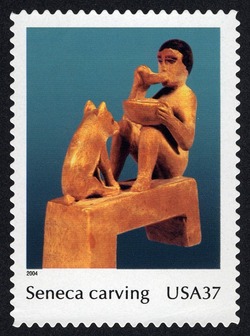 Seneca Carving United States Postage Stamp | Art of the American Indian