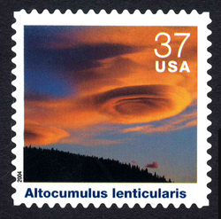 Altocumulus Lenticularis United States Postage Stamp | Cloudscapes