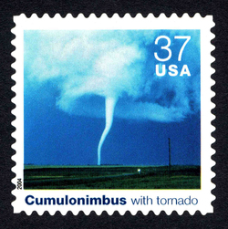 Cumulonimbus With Tornado United States Postage Stamp | Cloudscapes