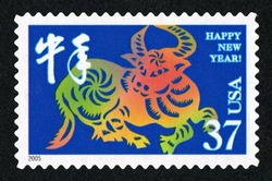 Ox United States Postage Stamp | Chinese Lunar New Year - 37-cent