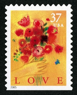 Flower Bouquet United States Postage Stamp | Love