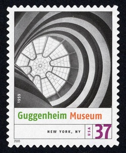 Guggenheim Museum United States Postage Stamp | Masterworks of Modern American Architecture