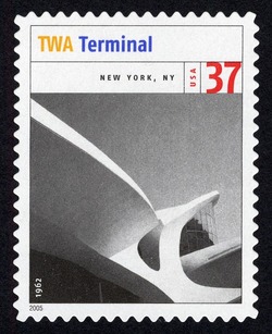 TWA Terminal United States Postage Stamp | Masterworks of Modern American Architecture