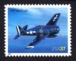 Grunman F6F Hellcat United States Postage Stamp | American Advances in Aviation