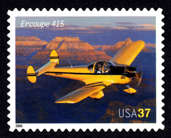 Engineering and Research Corporation Ercoupe 415 United States Postage Stamp | American Advances in Aviation