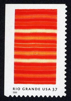 Striped Blanket United States Postage Stamp | New Mexico Rio Grande Blankets