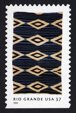 Diamond Blanket United States Postage Stamp | New Mexico Rio Grande Blankets