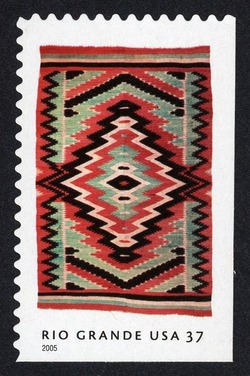 Central Diamond Blanket United States Postage Stamp | New Mexico Rio Grande Blankets