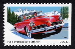 1953 Studebaker Starliner United States Postage Stamp | 1950s Sporty Cars