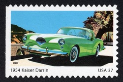 1954 Kaiser Darrin United States Postage Stamp | 1950s Sporty Cars