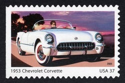 1953 Chevrolet Corvette United States Postage Stamp | 1950s Sporty Cars