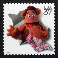 Fozzie Bear United States Postage Stamp | Jim Henson - The Man Behind The Muppets