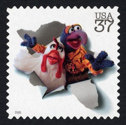 The Great Gonzo and Camilla the Chicken United States Postage Stamp | Jim Henson - The Man Behind The Muppets