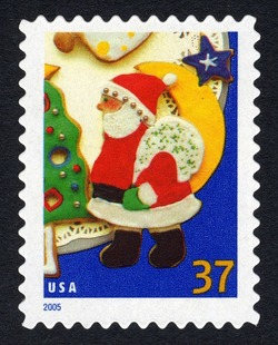 Santa Claus United States Postage Stamp | Holiday Cookies