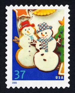 Snowmen United States Postage Stamp | Holiday Cookies