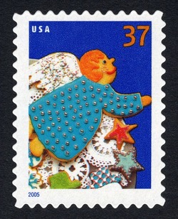 Angel United States Postage Stamp | Holiday Cookies