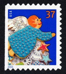 Angel - Booklet Single - Perf 10.5 X 10.75 United States Postage Stamp | Holiday Cookies