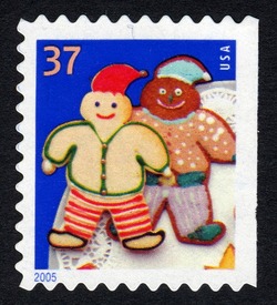 Elves - Booklet Single - Perf 10.5 X 10.75 United States Postage Stamp | Holiday Cookies