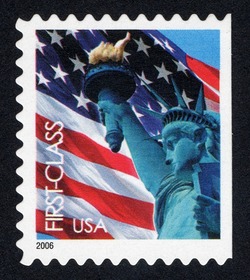 Flag and Statue of Liberty - First-Class - Booklet Single - Perf 11.25 X 10.75 United States Postage Stamp