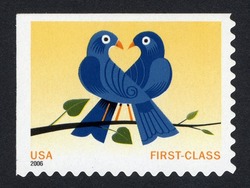 Love Birds - First-Class United States Postage Stamp | Love