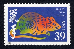 Rat United States Postage Stamp | Chinese New Year - 39-cent