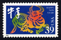 Ox United States Postage Stamp | Chinese New Year - 39-cent