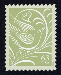 Green Dove United States Postage Stamp | Wedding