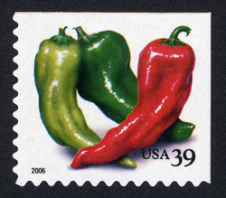 Chili Peppers - Booklet Single - Perf 10.75 X 11.25 United States Postage Stamp | Crops of the Americas