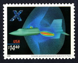 X-Plane - Express Mail United States Postage Stamp