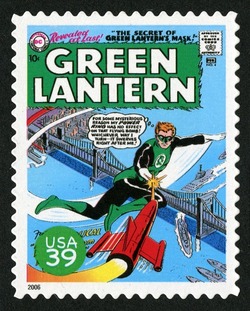 Cover of Green Lantern United States Postage Stamp | DC Comics - Super Heroes