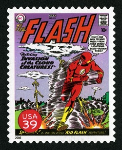 Cover of The Flash United States Postage Stamp | DC Comics - Super Heroes