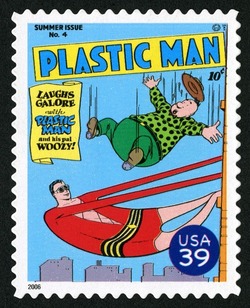 Cover of Plastic Man United States Postage Stamp | DC Comics - Super Heroes