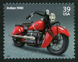 Indian 1940 United States Postage Stamp | American Motorcycles