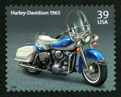 Harley-Davidson 1965 United States Postage Stamp | American Motorcycles