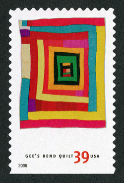 Pig in a Pen Medallion United States Postage Stamp | Quilts of Gee’s Bend