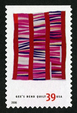 Bars and String-pieced Columns United States Postage Stamp | Quilts of Gee’s Bend