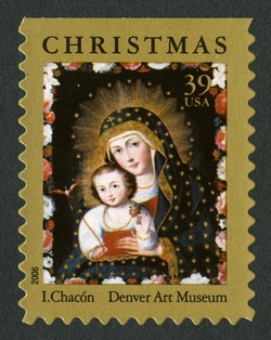 I. Chacon - Madonna and Child With Bird United States Postage Stamp