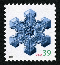 Snowflake Design 3 United States Postage Stamp | Snowflakes - Christmas