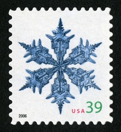 Snowflake Design 4 United States Postage Stamp | Snowflakes - Christmas