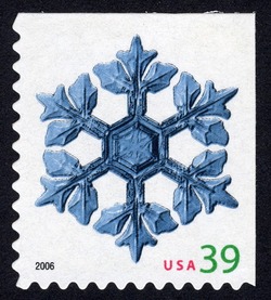 Snowflake Design 2 - Booklet Single - Perf 11.25 X 10.75 United States Postage Stamp | Snowflakes - Christmas
