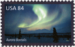 Aurora Borealis United States Postage Stamp | International Polar Year