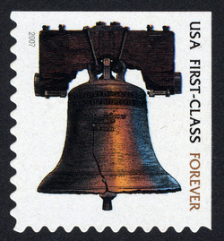 Liberty Bell - First-Class - 2007 Date - Small Microprint United States Postage Stamp